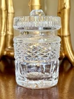 Vintage Waterford Crystal Jam Honey Condiment Jar With Lid 4 1/4”t