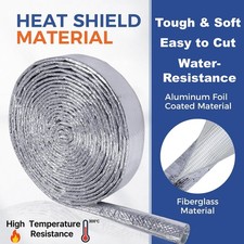 Automotive Heat Shield Sleeve Resistant Wire Protectors Aluminum Foil Heat Wrap Automotive Heat Shield Sleeve Resistant Wire Protectors Aluminum Foil Heat Wrap