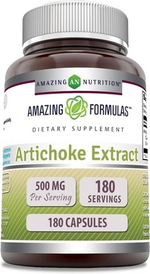 Amazing Formulas Artichoke Extract Supplement | 500 mg, 180 capsules Exp 02/28