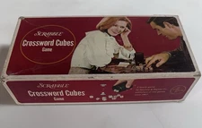 Vintage 1968 Crossword Scrabble Cubes Game  