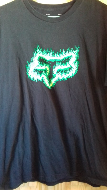 FOX RACING mens large logo cotton t-shirt XL vgc