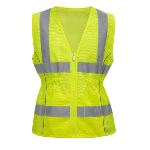 Shine Bright Women Safety Vest Hi-Vis Reflective Pockets Recycled ANSI 2XL - product listing photo