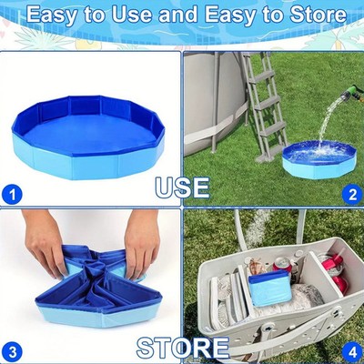 Faltbarer Haustierpool Tragbarer Hundeswimmingpool Kunststoff Outdoor