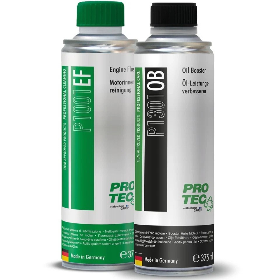 PRO-TEC P1001 + P1301 Motorinnenreinigung + Öl-Leistungsverbesserer 375 ml