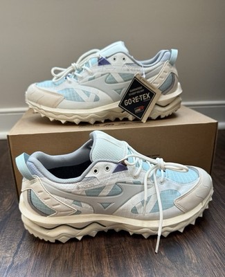 Mizuno Wave Mujin TL Gore-Tex Shoes Sand Blue Men Size 8 New No Box Top