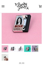 Punky Pins Mean Ghouls Enamel Pin Brooch. New On Card