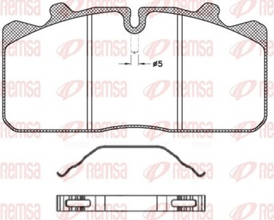 REMSA Bremsbelagsatz Scheibenbremse JCA 658.00 für RENAULT MIDLUM 2000 MAN L2000