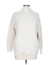 H By Halston Women Ivory Turtleneck Sweater L