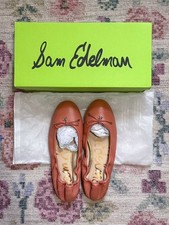 SAM EDELMAN Felicia bow-detailed leather ballet flats Antique Rose
