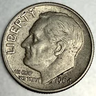 1964-D Roosevelt Dime - Circulated Condition - 90% Silver - US Coin - 3166