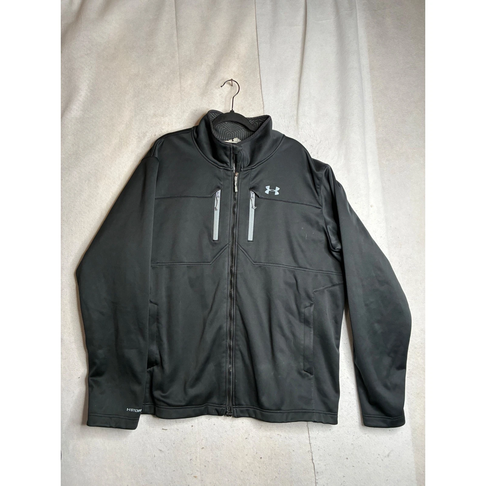 Under Armour ColdGear Storm 2 Jacket Mens 3XL Black Full Zip Softshell 4021-UA