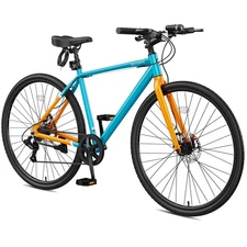 MOPHOTO Hybrid Bikes, 29 inch Adults Bike 700C Bikes 8 Speed w/ Aluminum Frame