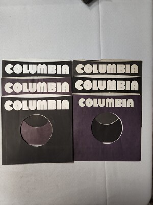45 RPM 7'' RECORD SLEEVES CO. SLEEVE 6 PACK SEE PHOTOS -Columbia  (SLV18)3
