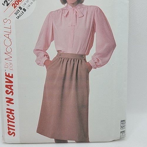 McCall's Stitch 'N Save 2062 Misses' Skirt & Top Sewing Pattern Size 14-18 Uncut - Picture 2 of 9