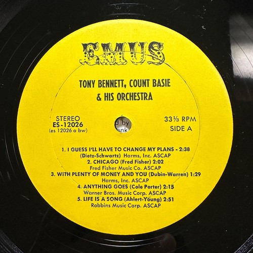 Bennett & Basie LP Record Vinyl Tony Bennett Count Basie Emus 12066 - Picture 3 of 4