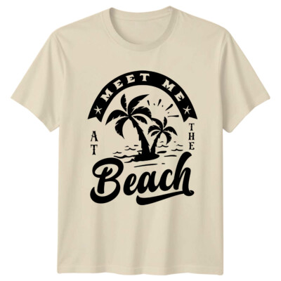 Meet Me At The Beach Palme Sommer Urlaub T-Shirt