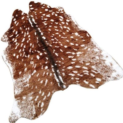 Faux Deer Rug Cowhide Rug Animal Rug Deer Print Rug Faux Cow Hide Western Are...