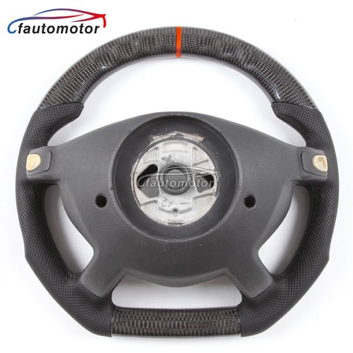For Mercedes-Benz W211 E55 AMG Carbon Fiber Perforated Leather Steering Wheel - Foto 4 di 13