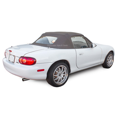 Miata Convertible Top, Neutral Cloth, One-Piece Design, Glass Window