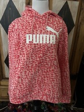 Puma Pink Animal Print Sweat Shirt Hoodie
