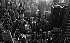 Landscape urban architecture city cityscape monochrome Custom Gaming Mat Desk