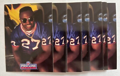 1993 Classic Pro Line Portraits #489 Rodney Hampton 12 card lot. New York Giants