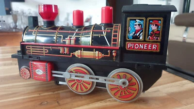PIONEER EXPRESS - ancienne LOCOMOTIVE sérigraphiée - KO - JAPAN - 1875 - 60' - V - Photo 1/4