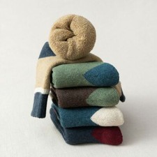 5 Pairs Men's Terry Socks Thick Warm Thermal Cosy Socks Casual Soft Winter Socks