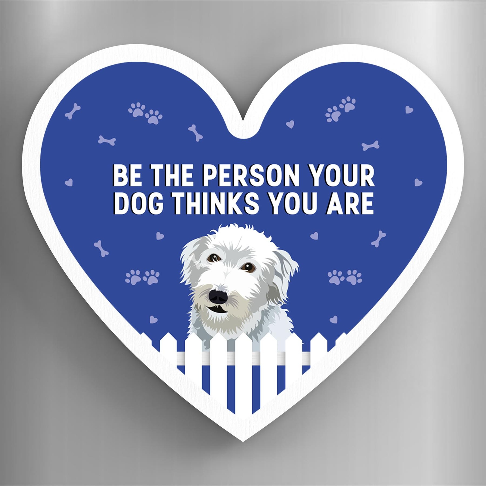 Bedlington Whippet Person Your Dog Thinks You Are Katie Pearson Heart Magnet