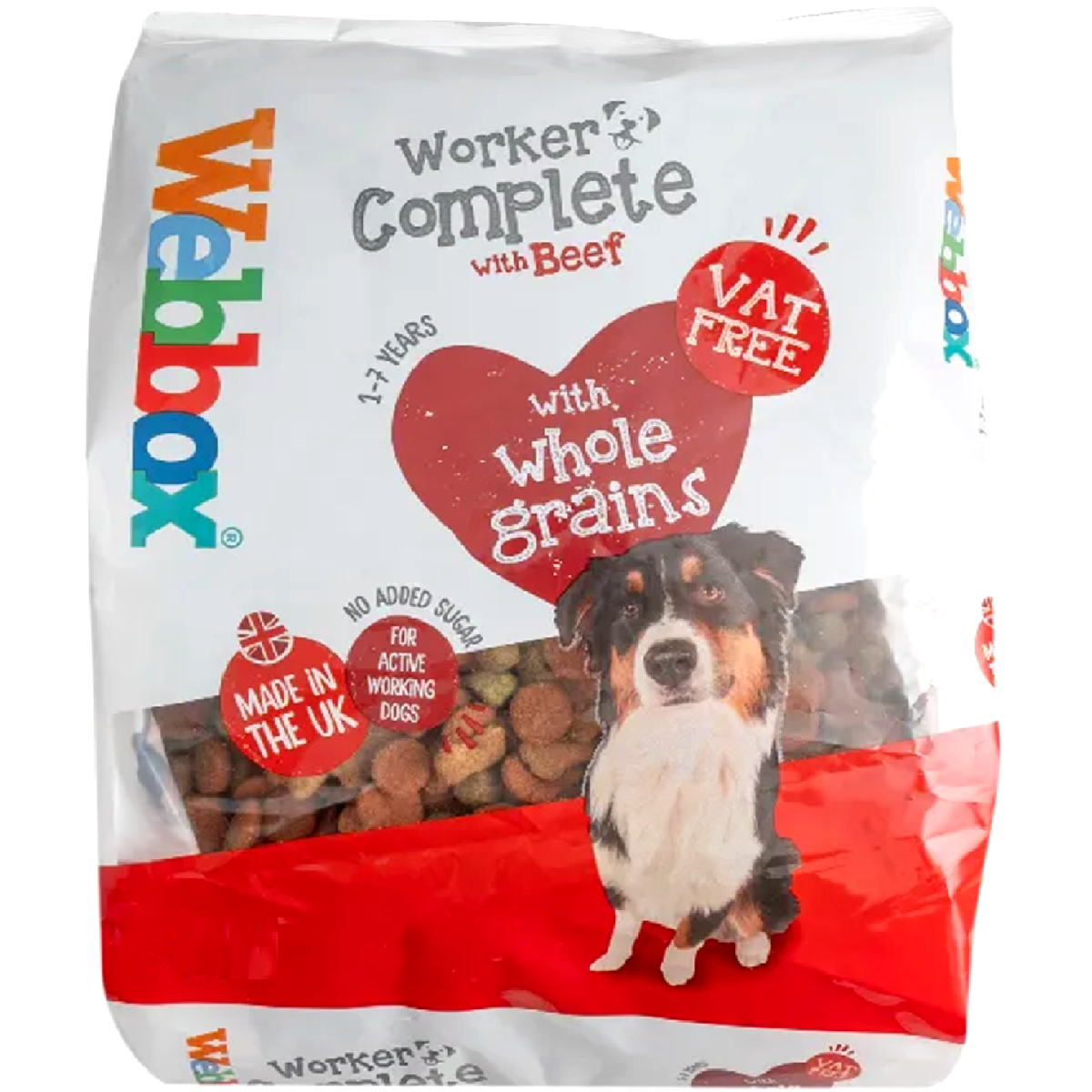 WEBBOX WORKER COMPLETE WITH BEEF dry working dog food adult kibble