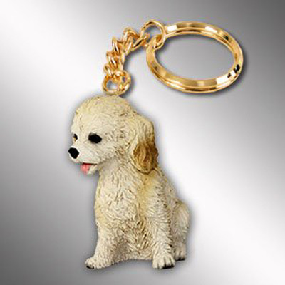 Cockapoo Blond Tiny One Resin Keychain Key Chain Ring