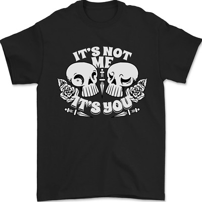 Herren-T-Shirt Anti Valentinstag Singles Day Skull Its Not Me 100 % Baumwolle