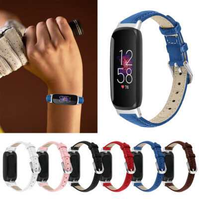 For Fitbit Inspire Luxury Genuine Leather Wristband Band
