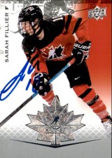 Sarah Fillier Signed 2021 Upper Deck Canada Women RC Card PWHL New York Sirens