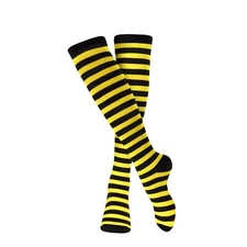 Dress Up America Striped Cotton Socks for Adults - Halloween Knee High Socks