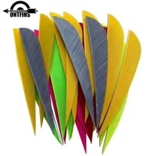 50PCS 4 Inch Parabolic Arrow Fletching Feathers Fletches RW LW