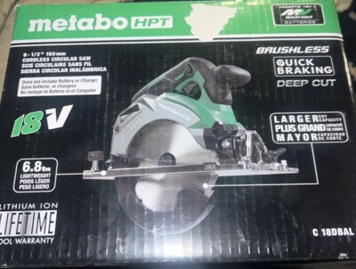 Metabo HPT 18V Cordless 6-1/2 in. Circular Saw C18DBAL Q4 NEW (Tool Only) MV