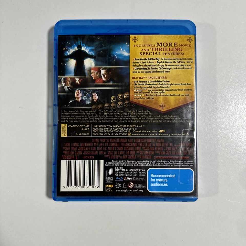 Angels & Demons (Blu-ray, 2009) Extended Edition - Image 2 of 4