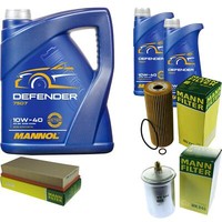 MANN-FILTER Inspektionspaket 7L Mannol Defender 10W-40 FüR Mercedes-Benz Sl 320