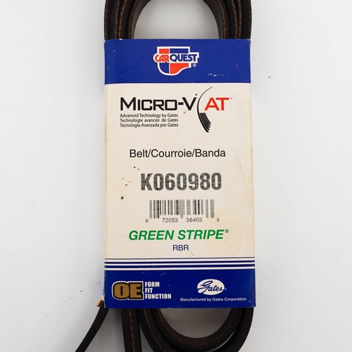 Gates K060980 Micro-V Car Quest Ribbed Serpentine Belt - Picture 2 of 4