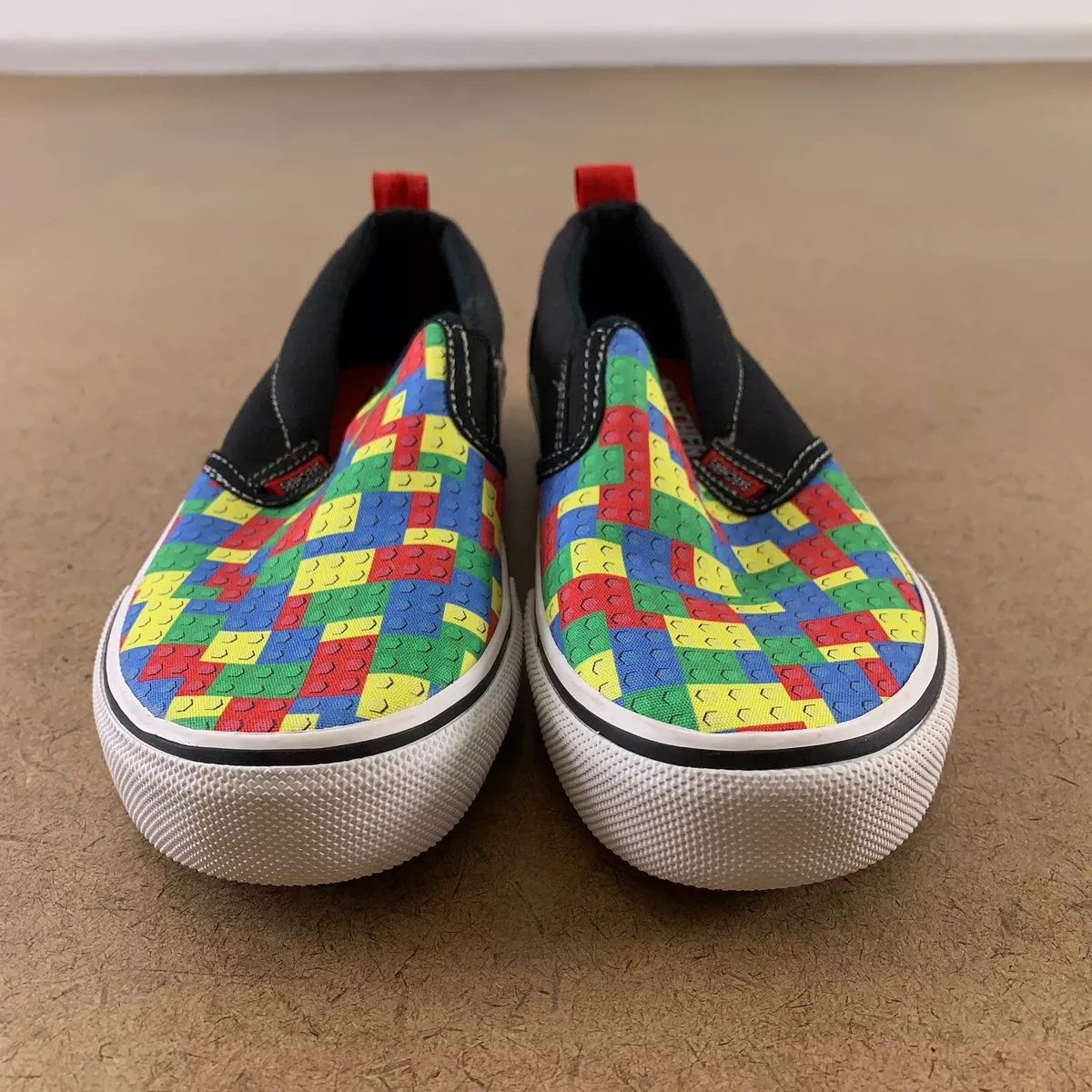 Skechers Boys Shoe Size 1 Colorful Brick Kicks Street Fame Slip On
