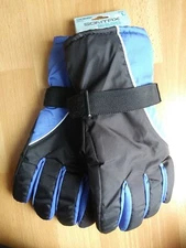 Sontax Ski Gloves Black Blue Mens Large Size L Cold Weather  - New NWT