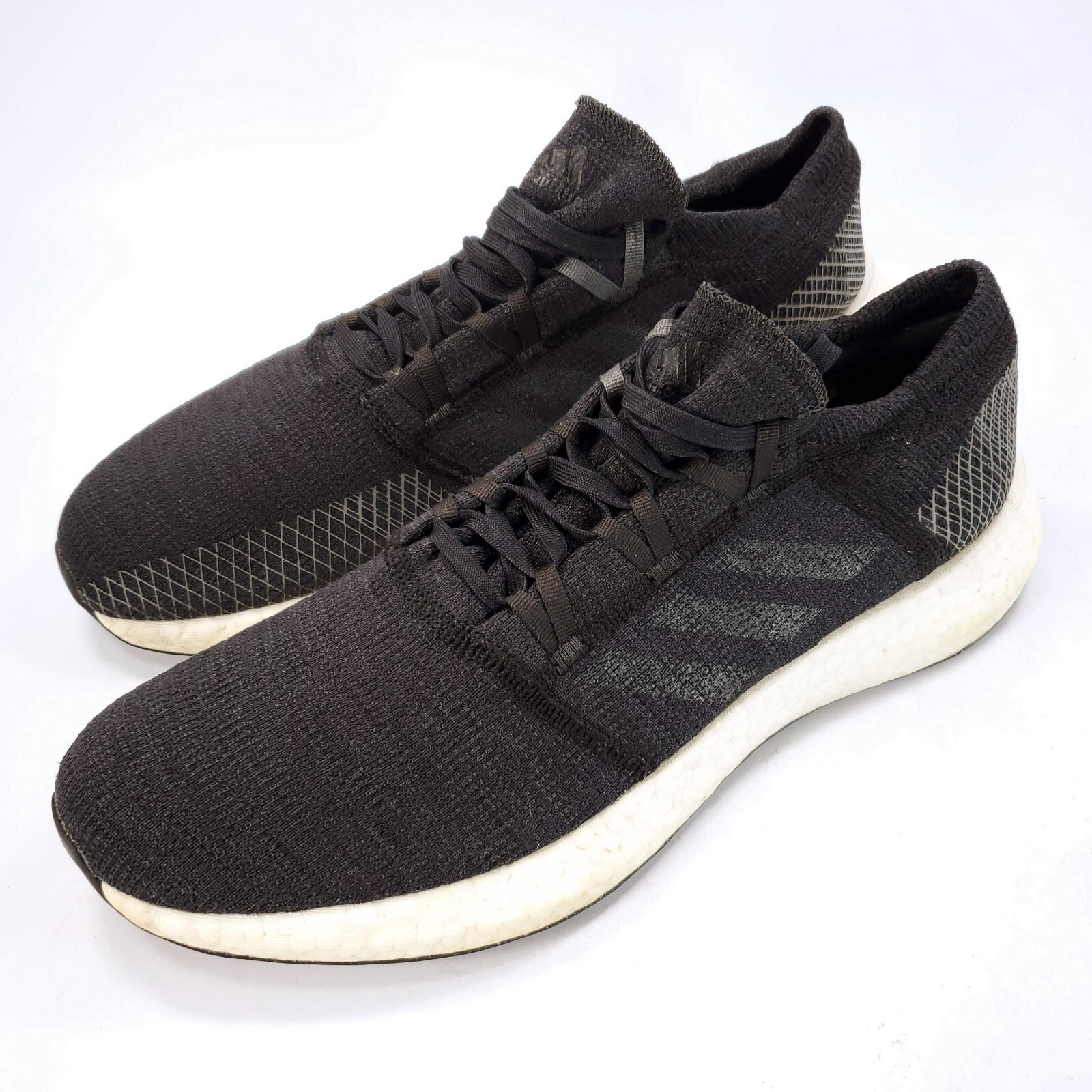 Adidas Pureboost Go Athletic Running Shoe Mens Size 13 AH2319 Black White |  eBay