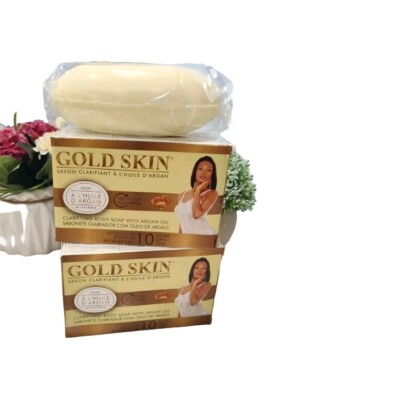 2X GOLD SKIN CLARIFYING BODY SOAP W ARGAN OIL 10 Days 180g ORIGINAL 2(Pcs)