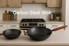 Carbon Steel Wok Frying Pan Gourmet Chef Chin...