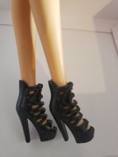 BARBIE BLACK HIGH HEEL OPEN TOED MODEL MUSE SHOES