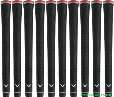 New Callaway Diamond Red Cap Golf Grips Standard .580 Core Round   10 Pc Set