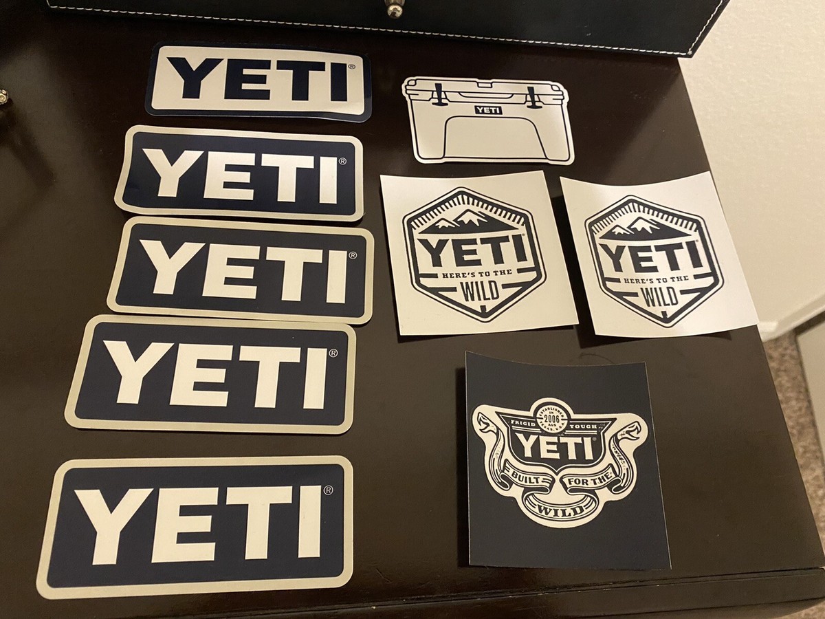 yeti stickers (lot of 9)