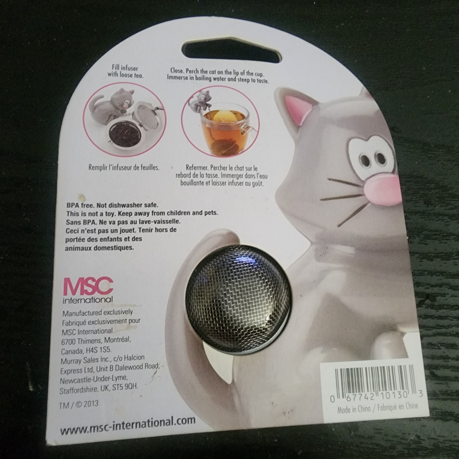 JOIE MEOW tea cup infuser White Cat