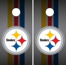 Pittsburgh Steelers Cornhole Wrap NFL Team Flag Game Skin Board Set Vinyl CO110